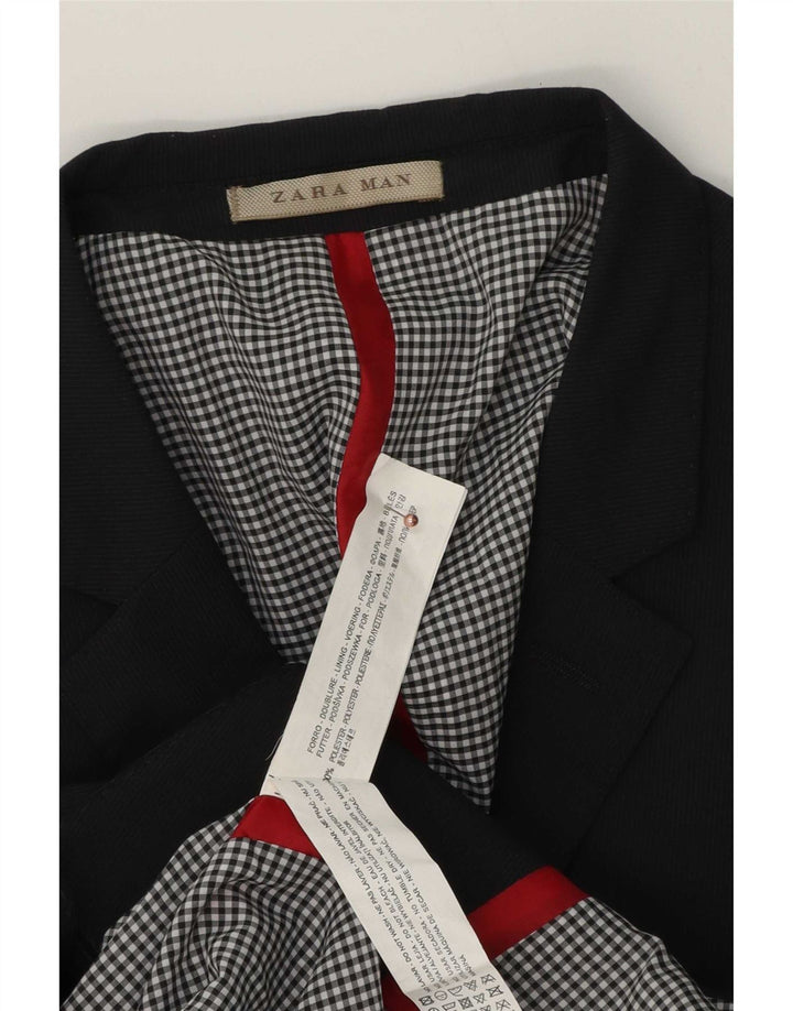Zara Herre 2-knaps blazerjakke UK 38 Medium Grey Polyester