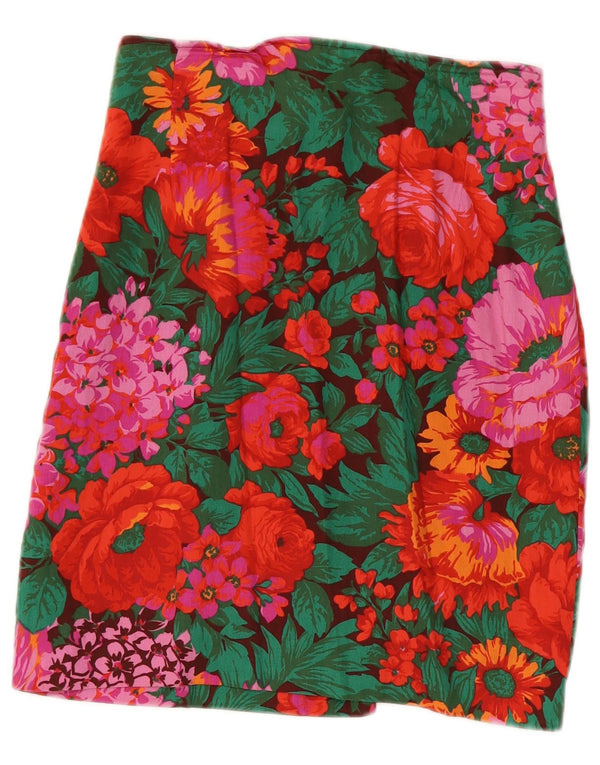 Marella kvinders blyantnederdel UK 12 Medium W28 Flerfarvet blomsterbomuld
