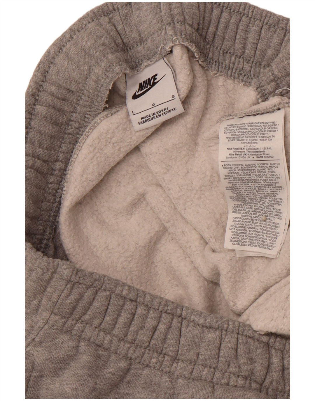 NIKE Træningsdragt bukser til mænd Joggers Large Grå Bomuld