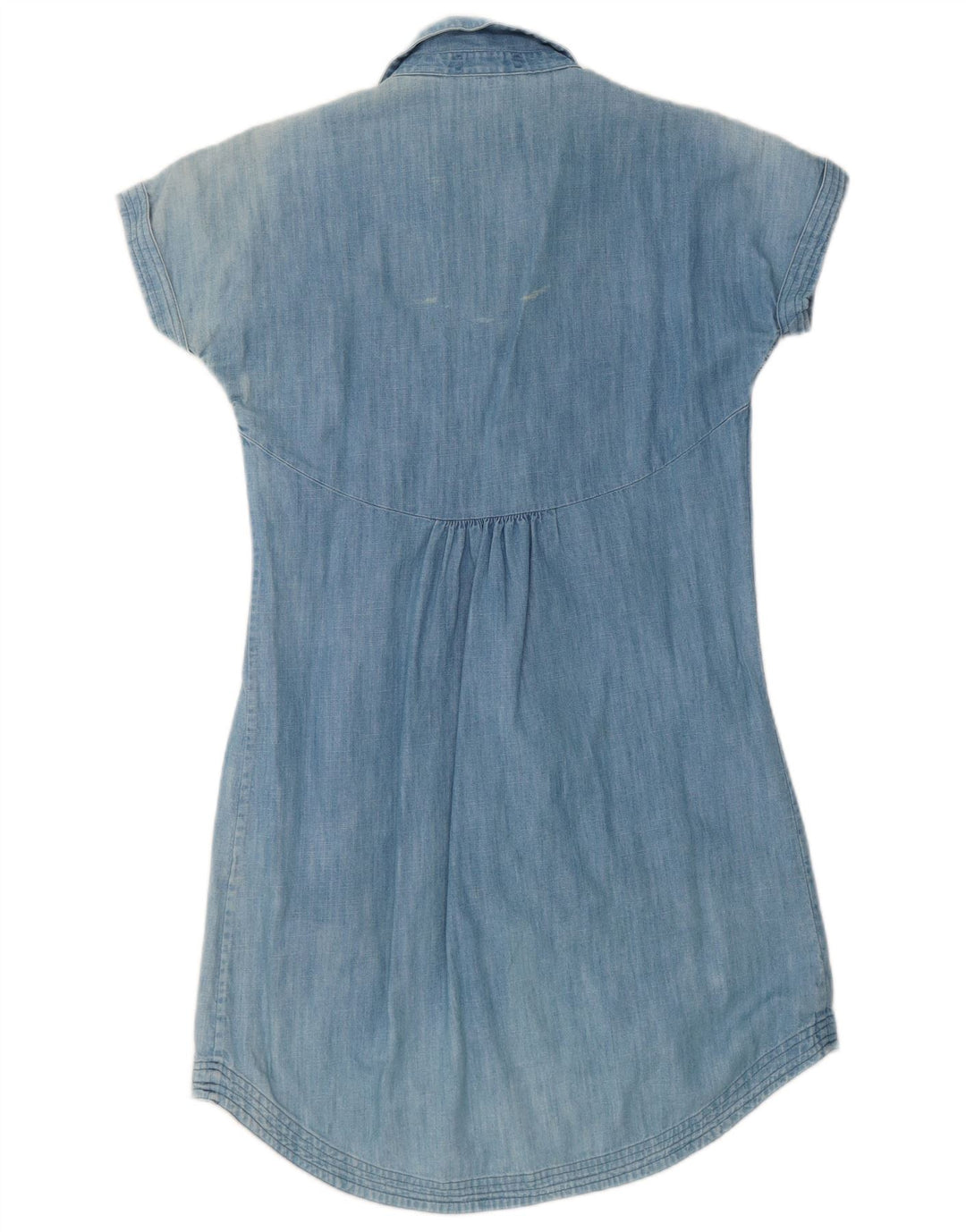 Fat Face Dame Denim Kjole UK 12 Medium Blue Cotton