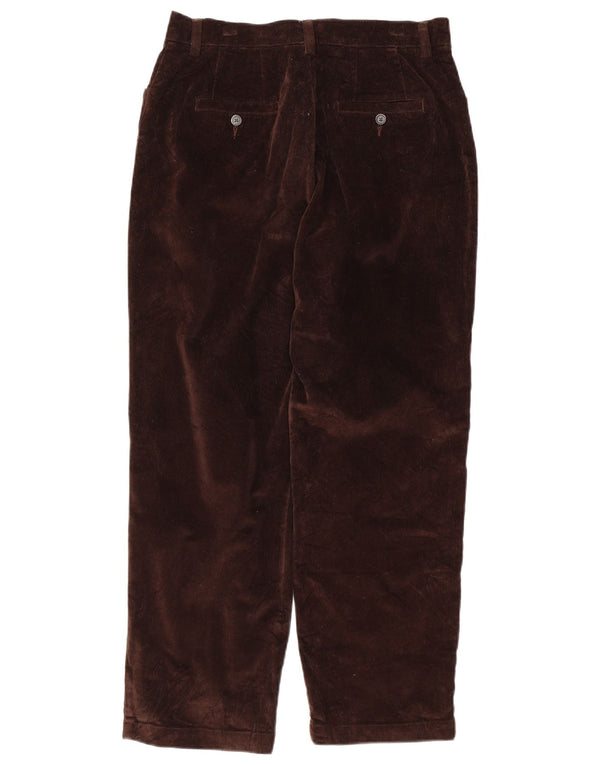 Lee Womens Petite Tapered Corduroy Bukser US 10 Large W32 L28 Brun