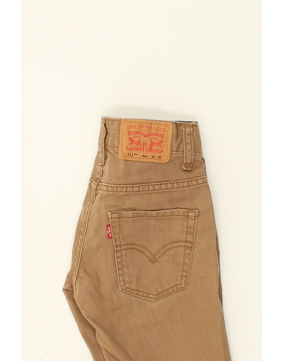 LEVI'S Girls 511 Slim Jeans 7-8 Years W24 L22 Brown Cotton | Vintage Levi's | Thrift | Second-Hand Levi's | Used Clothing | Messina Hembry 