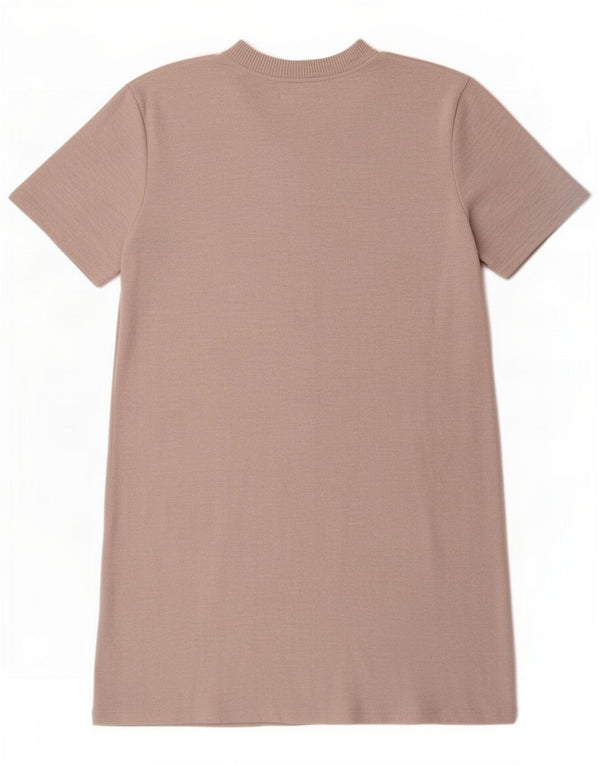 Zara T-shirtkjole til kvinder UK 16 Large Beige Flecked Polyester