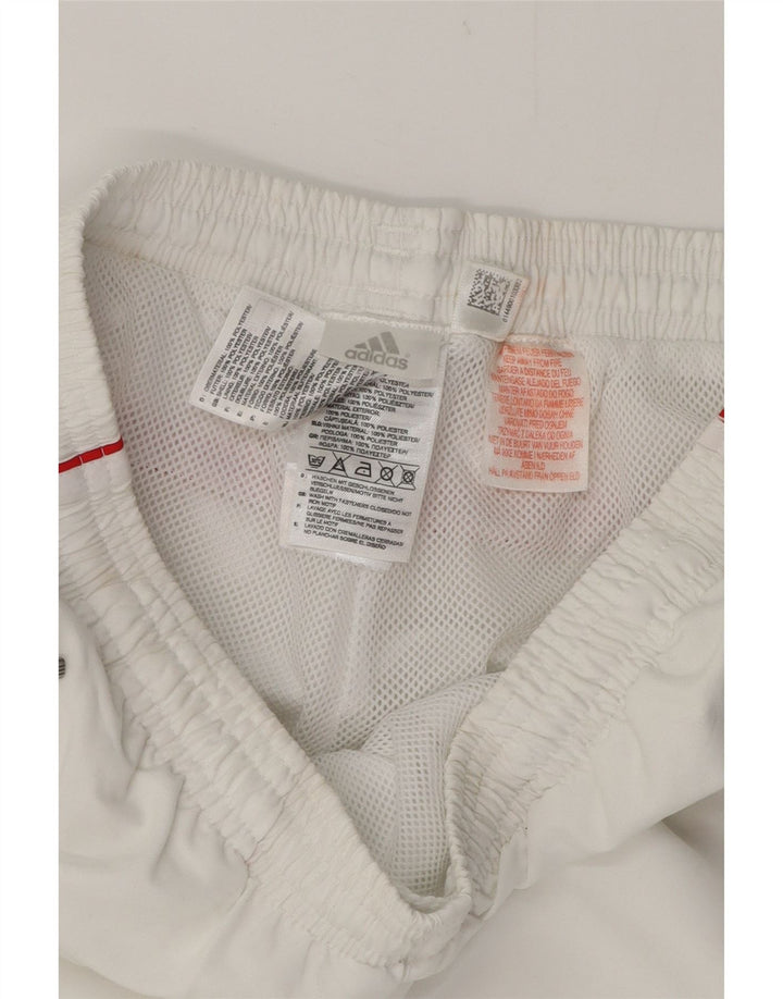 ADIDAS Boys Graphic Sport Shorts 11-12 Years  White Colourblock Polyester