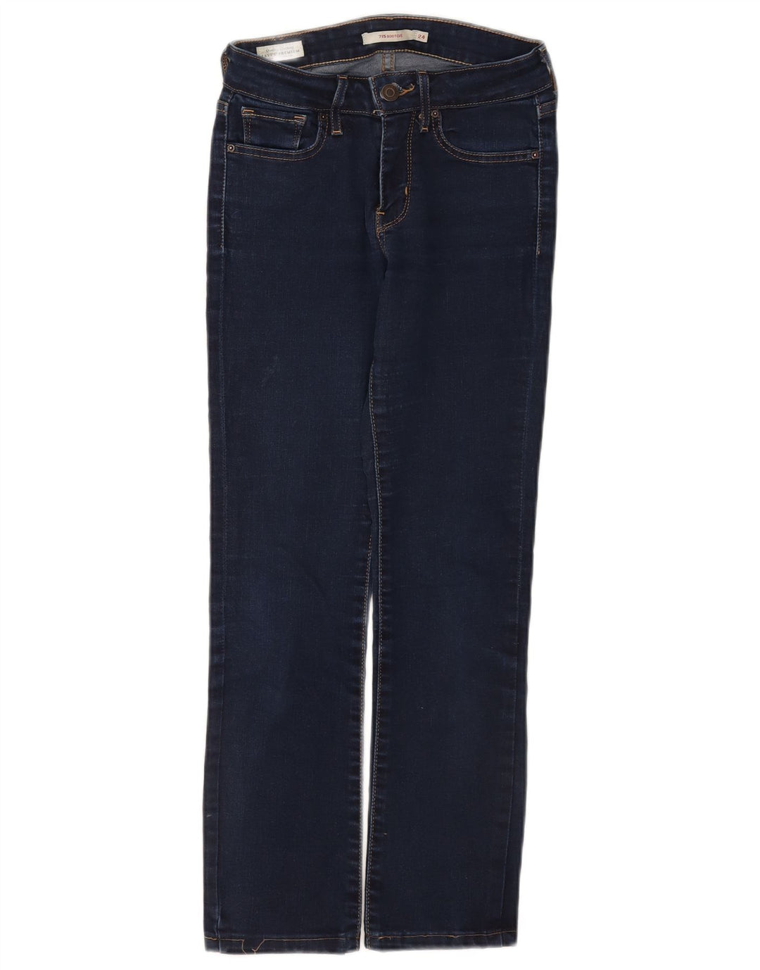 Levi's Dame 715 Bootcut Jeans W24 L26 Marineblå Bomuld