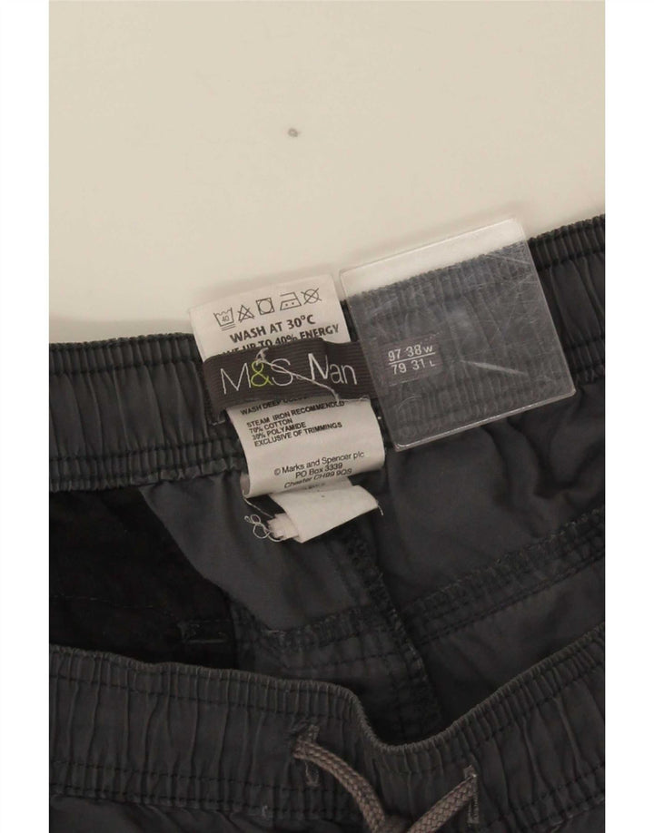 Marks & Spencer lige bukser til mænd W38 L31 Grå bomuld