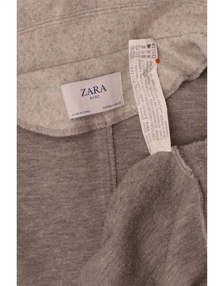 Zara Womens Oversized Open Blazer Jacket UK 10 Small Grå Polyester