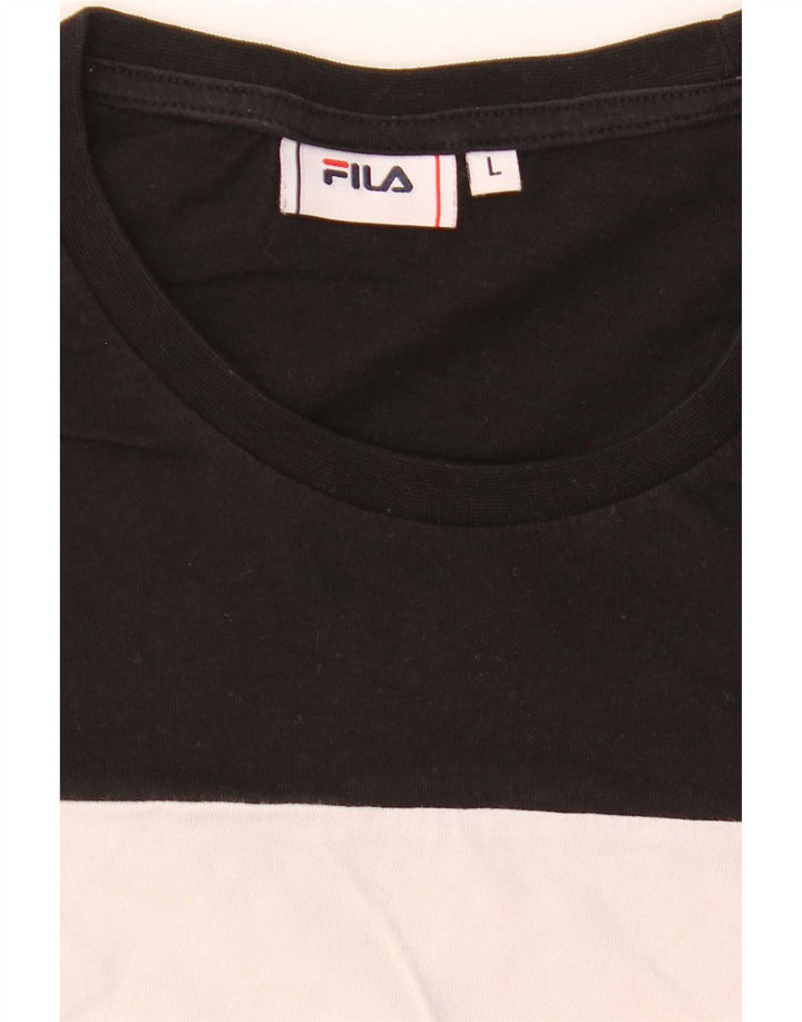 Fila Herre grafisk T-shirt Top Stor flerfarvet Colourblock