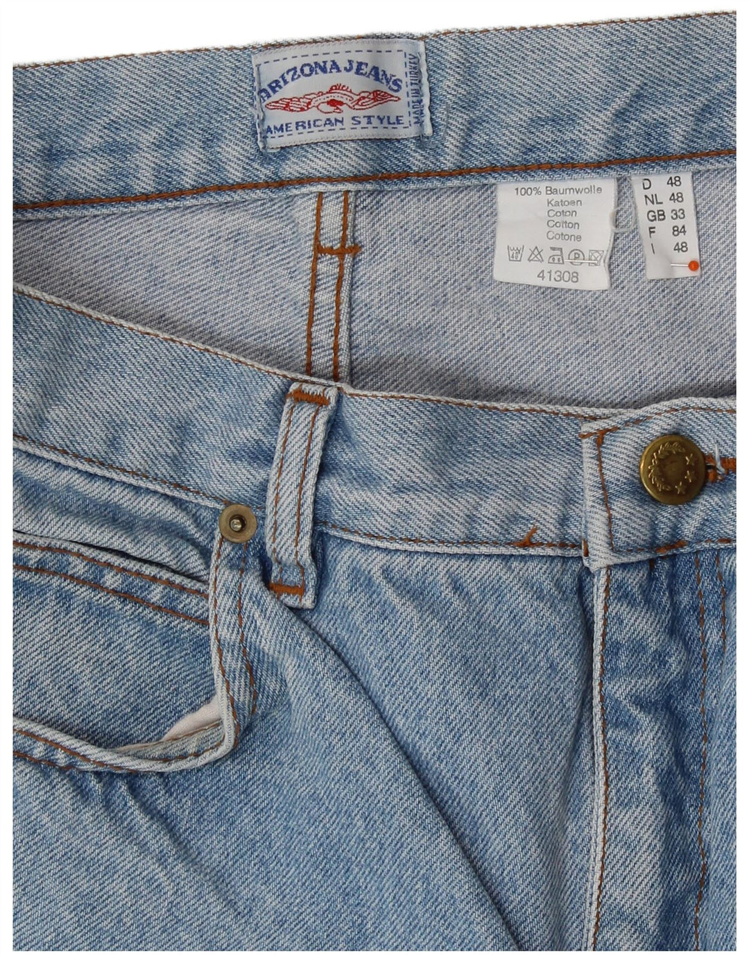 ARIZONA højtaljede denimshorts til kvinder W33 Stor blå bomuld