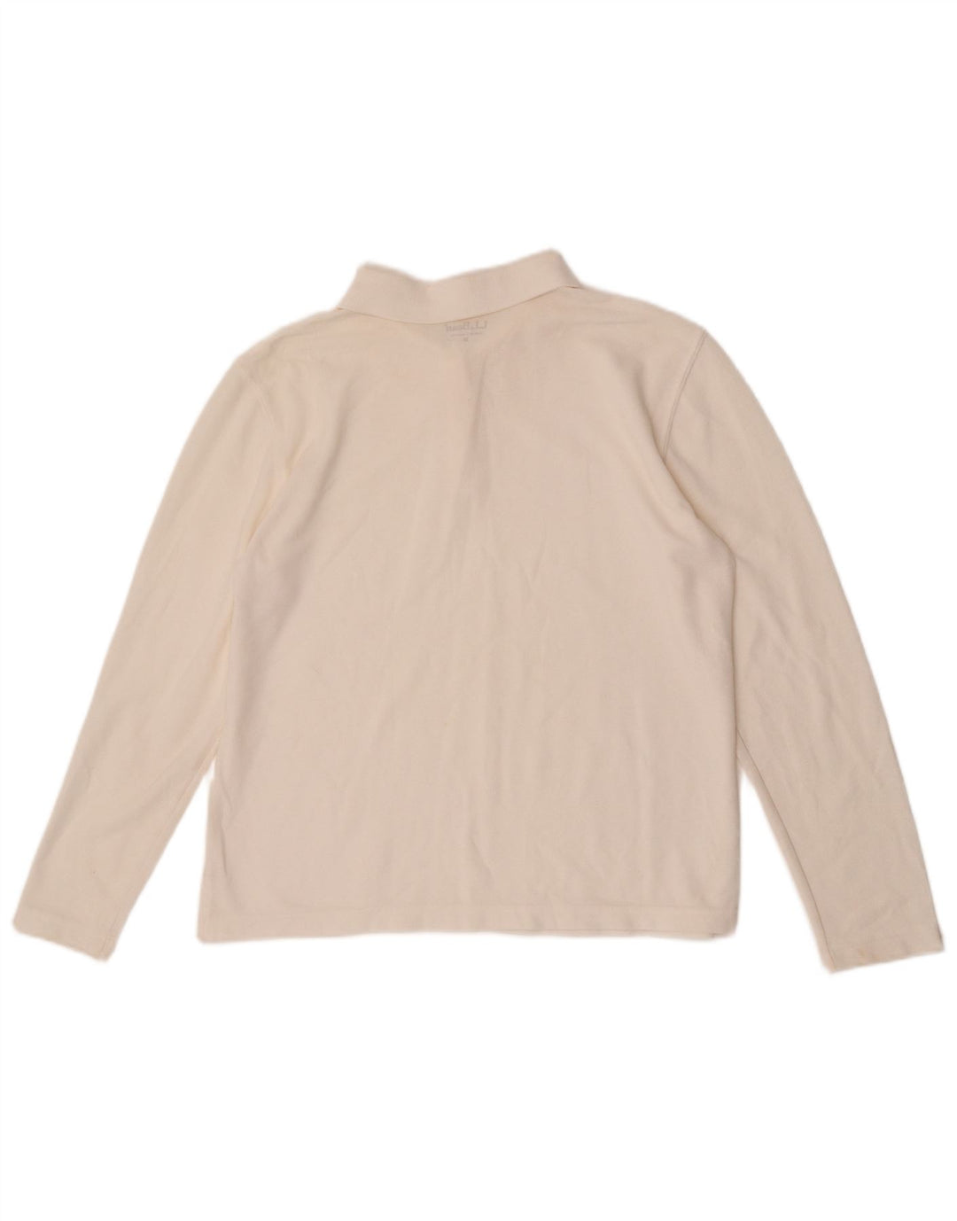 L.L.Bean Langærmet poloskjorte til kvinder UK 14 Medium White