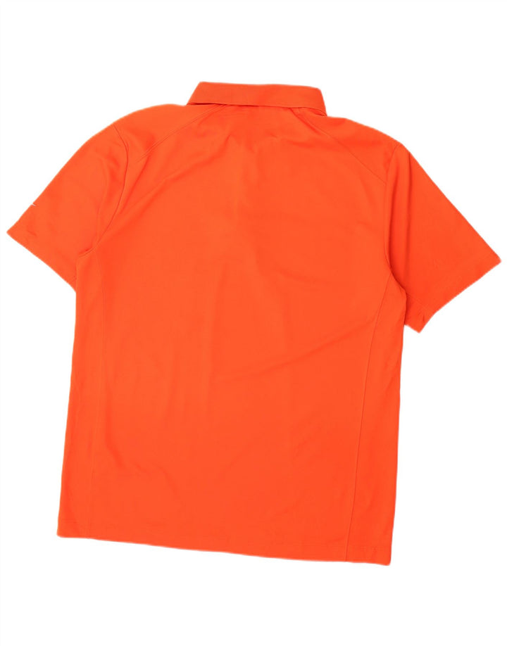 NIKE Mens Dri Fit Polo Shirt Large Orange Polyester