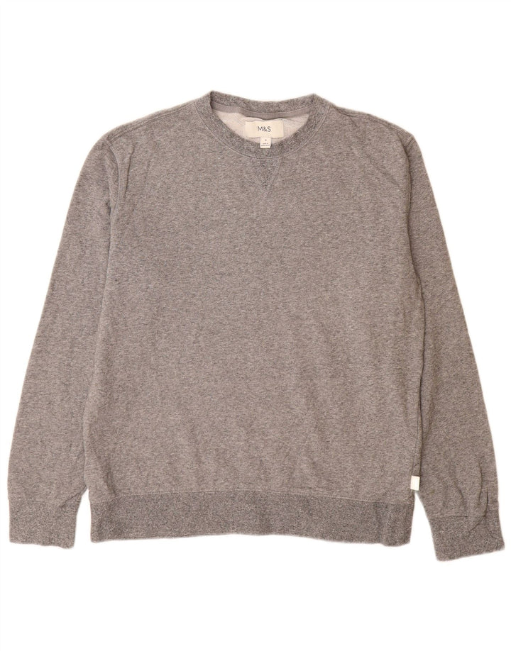 Marks & Spencer Herre sweatshirt Jumper Medium Grå Bomuld