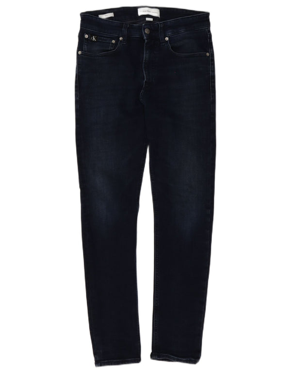 Calvin Klein Herre Skinny Jeans W32 L30 Marineblå Bomuld