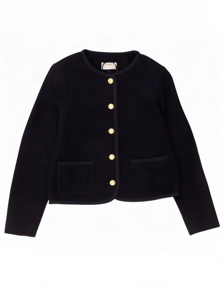 Marks & Spencer Damestrik Bolero-jakke UK 10 Small Navy Blue Polyester