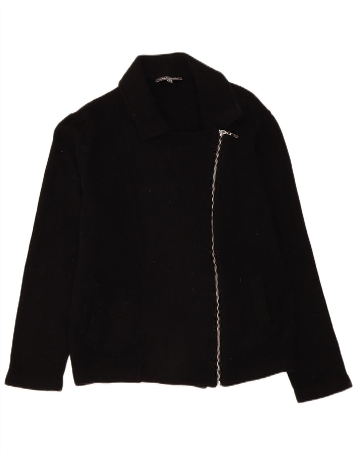 Laura Ashley Dame Full Zip Blazer Jacket UK 18 XL Sort lammeuld
