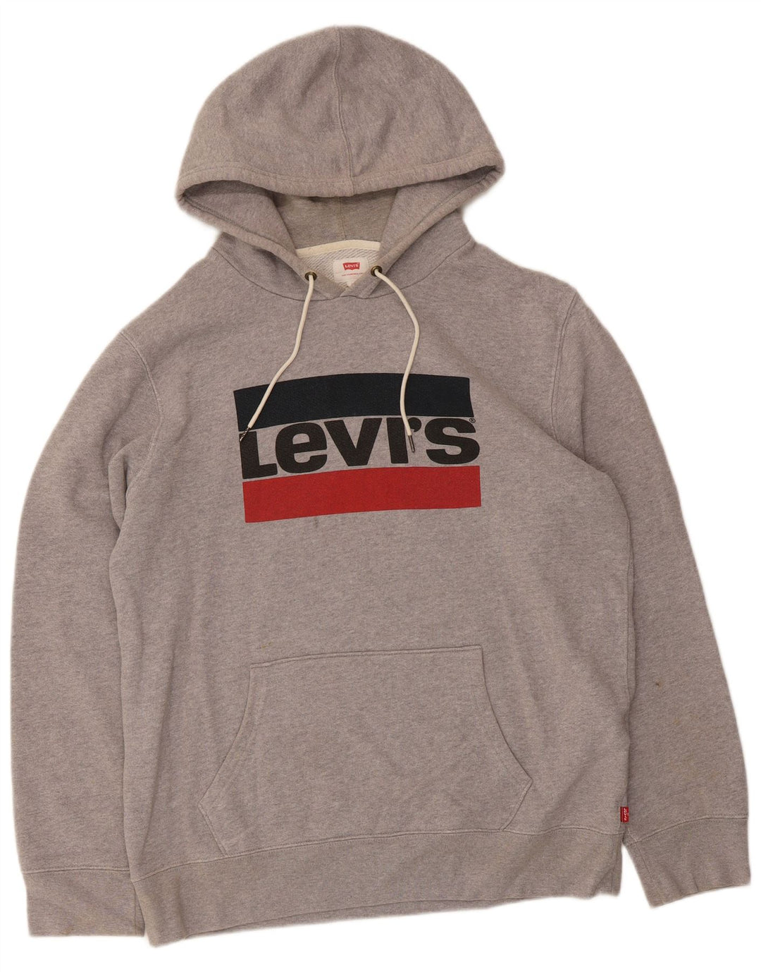 Levi's Grafisk hættetrøje til mænd, stor grå bomuld