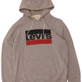 Levi's Grafisk hættetrøje til mænd, stor grå bomuld