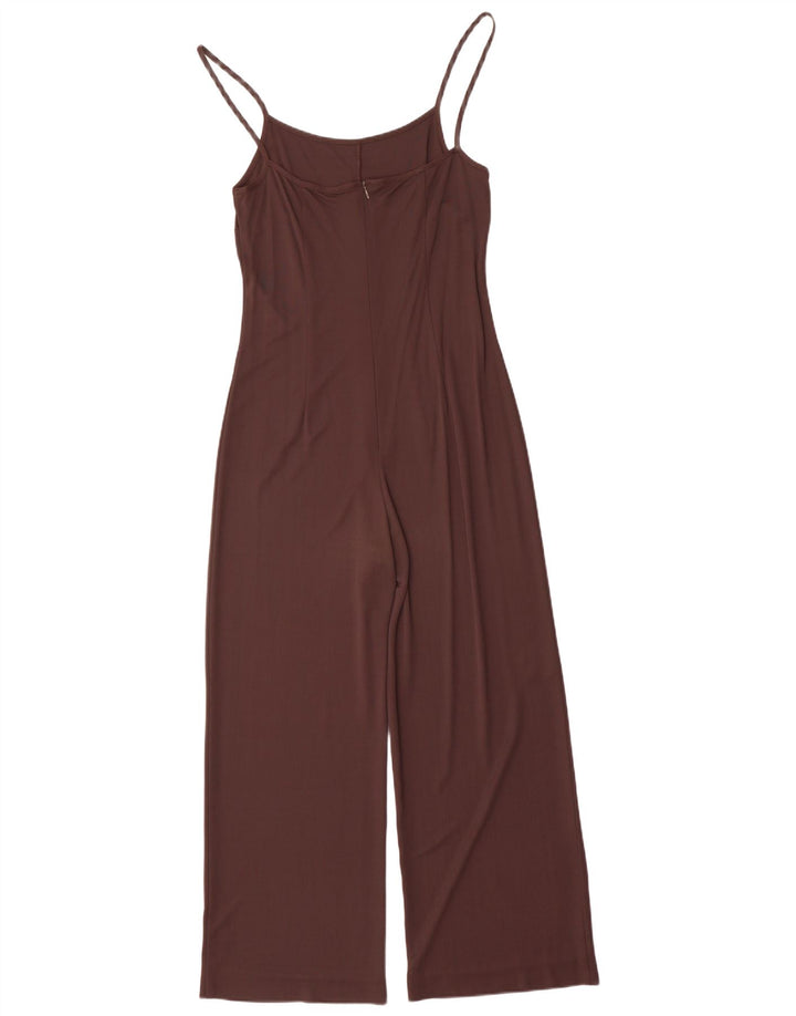 Vintage Dame Ærmeløs Jumpsuit UK 12 Medium Brown