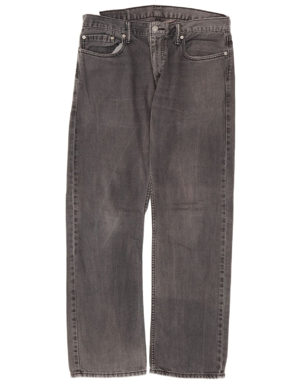 LEVI'S Herre 514 Straight Jeans W34 L32 Grå Bomuld