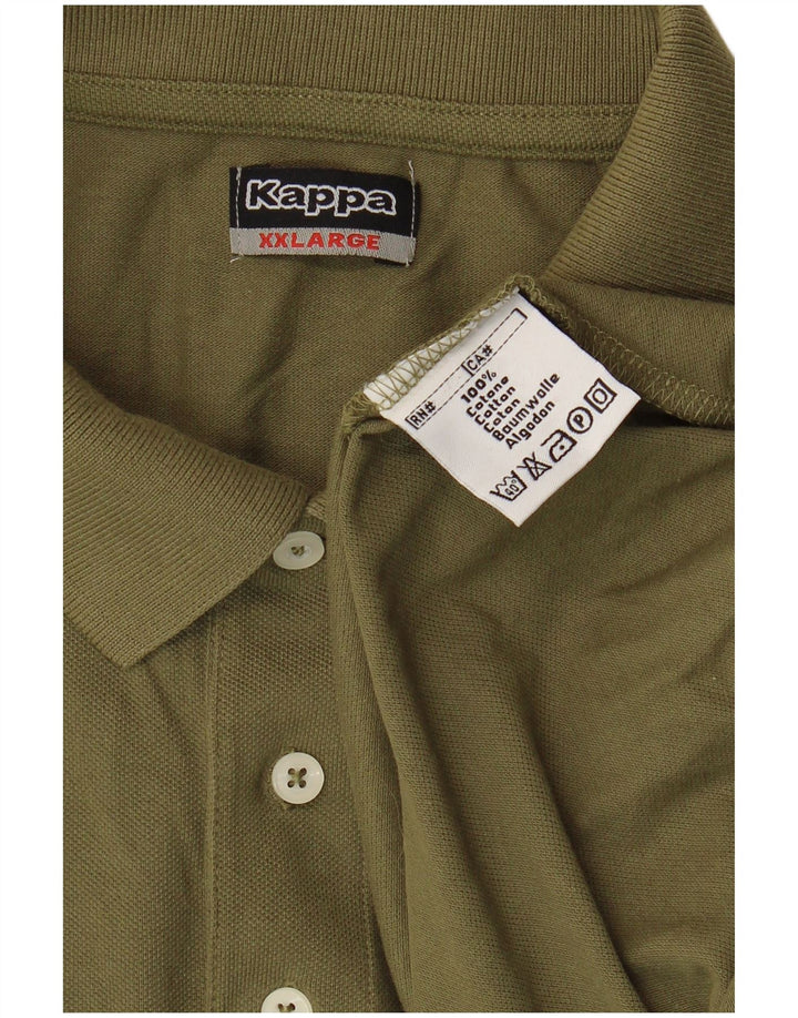 Kappa herre poloshirt 2XL Khaki Bomuld