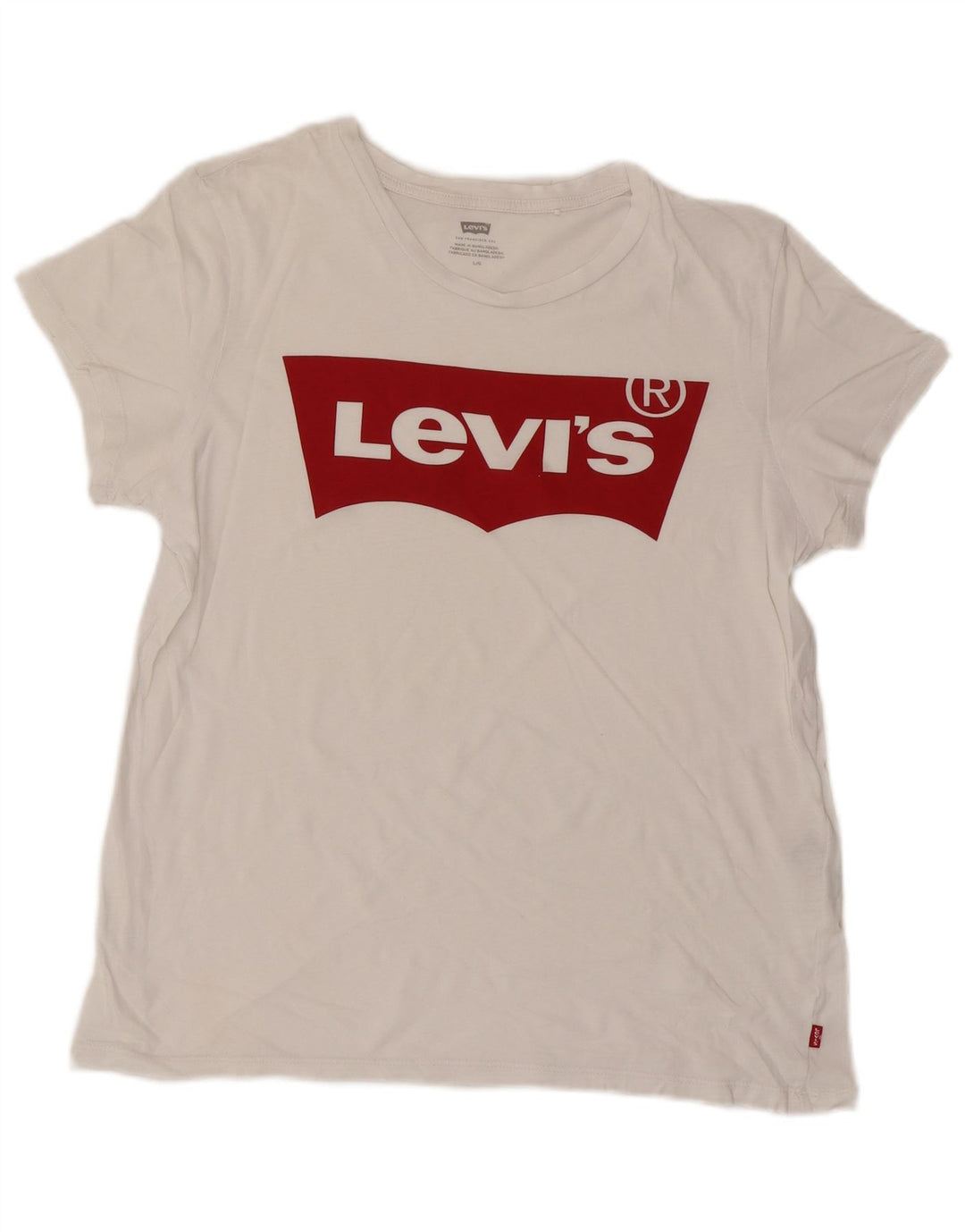LEVI'S Grafisk T-Shirt Top til kvinder DK 16 Stor Hvid