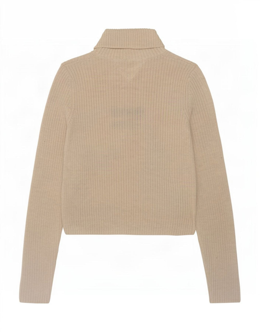Tommy Hilfiger Dame Grafisk Roll Neck Jumper Sweater UK 14 Large White