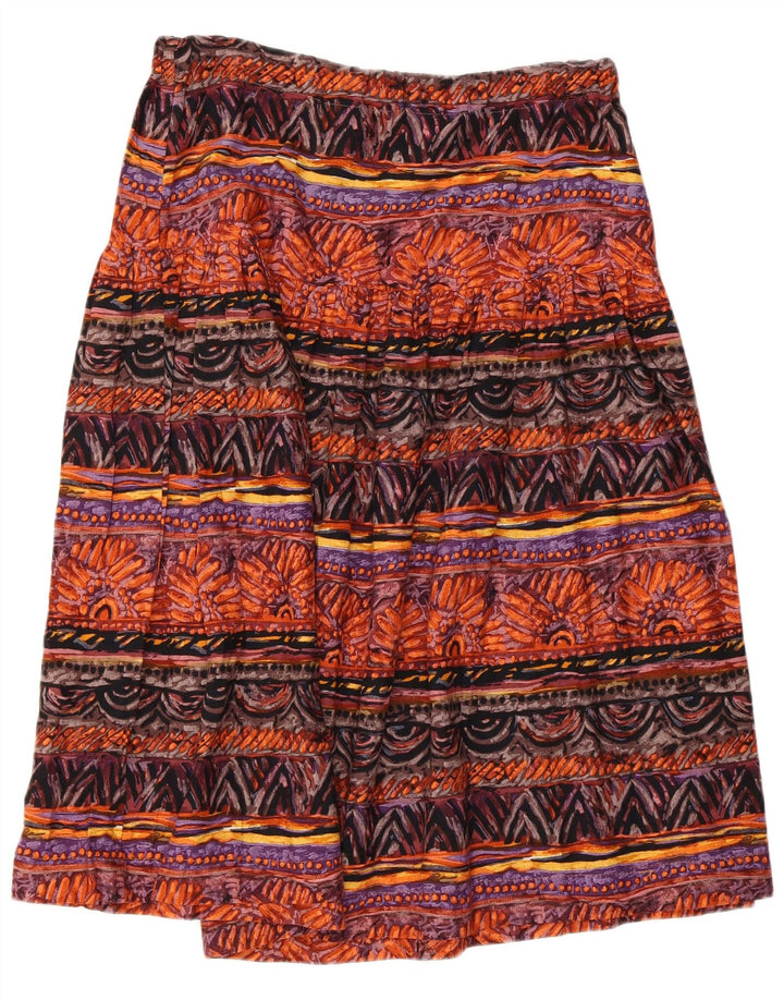 VINTAGE Kvinders abstrakt mønster Flared Skirt IT 46 Large W36 Multicolored