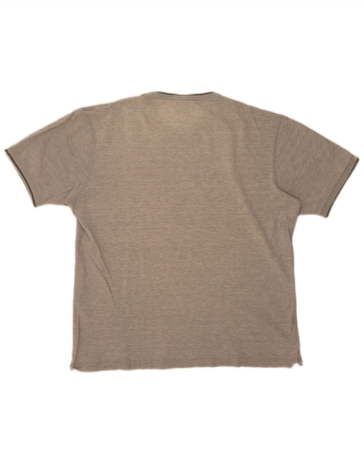 Lacoste Herre T-Shirt Top Størrelse 5 Large Grå Flecked Bomuld