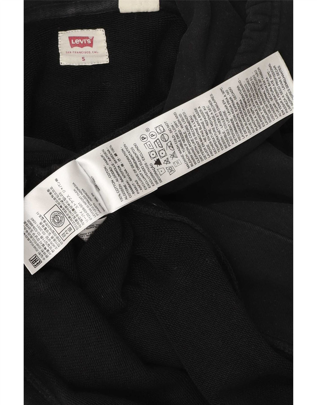 Levi's Hættetrøje til mænd, lille sort bomuld