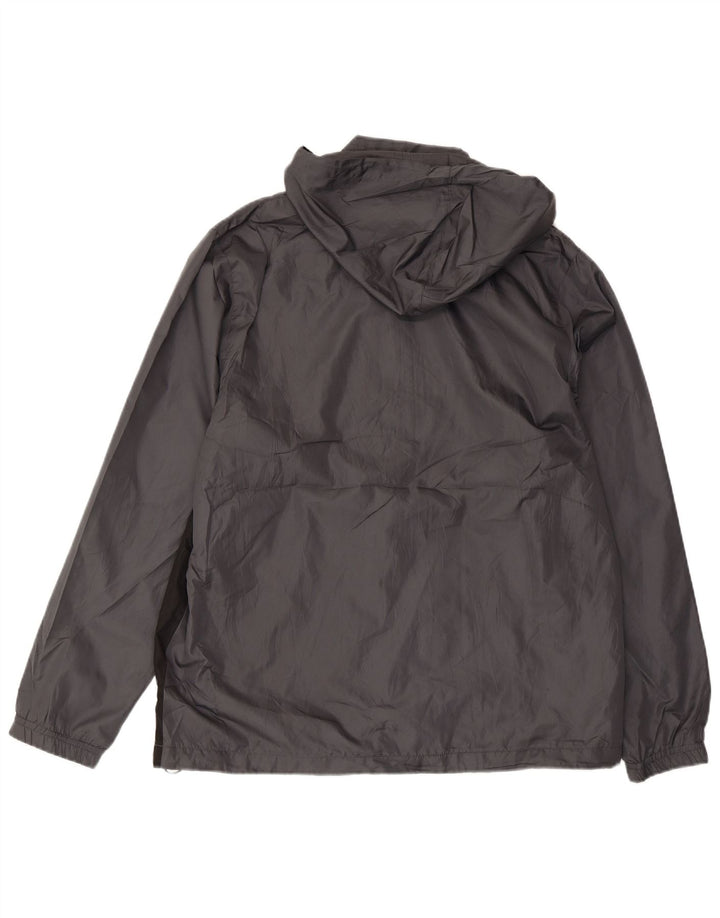 REEBOK Regnjakke med hætte til mænd UK 38 Medium Grey Colourblock Polyester
