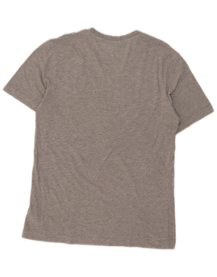 Chaps Dame T-Shirt Top UK 10 Small Grey Flecked Bomuld