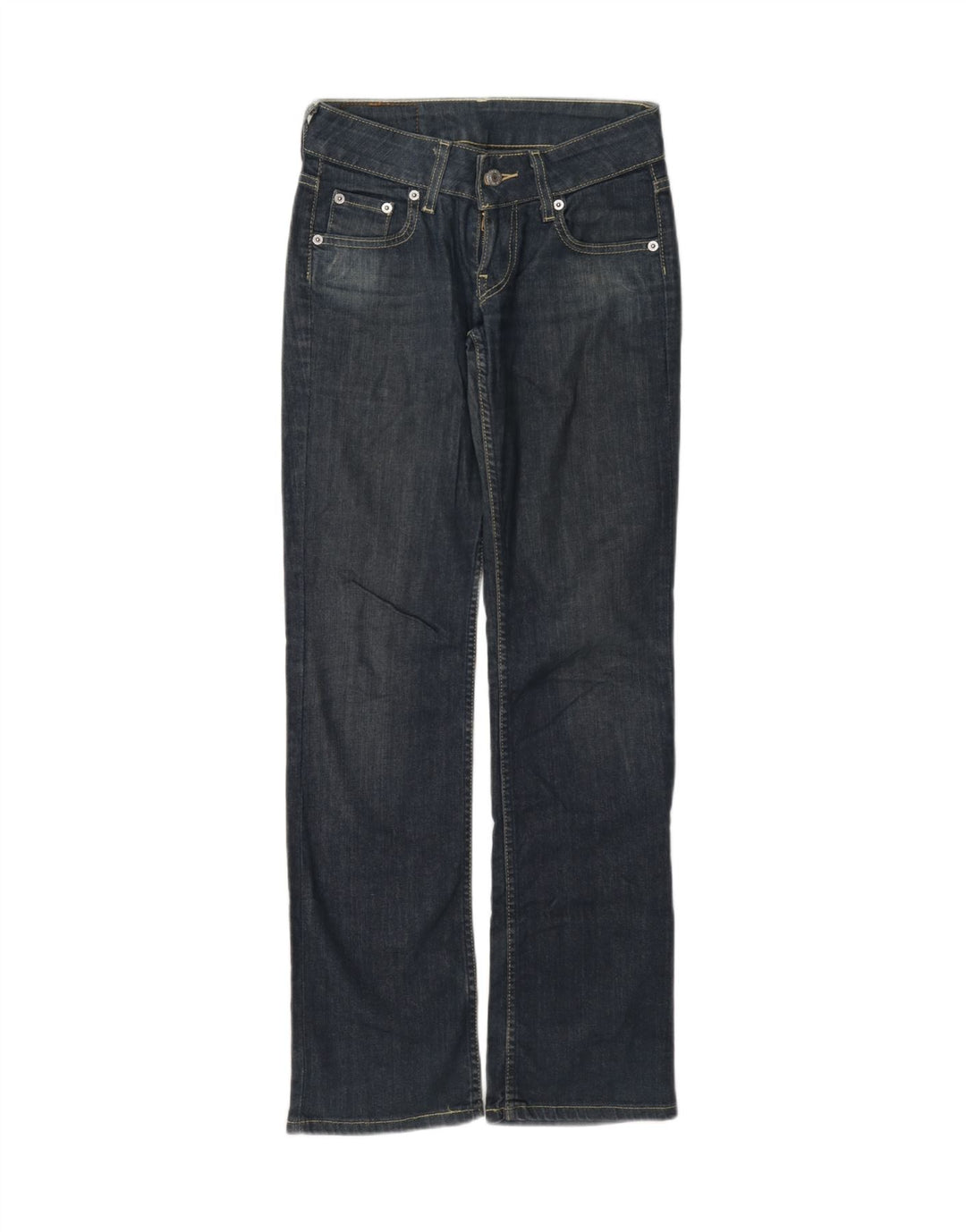 Levi's lige jeans til kvinder W26 L32 marineblå bomuld