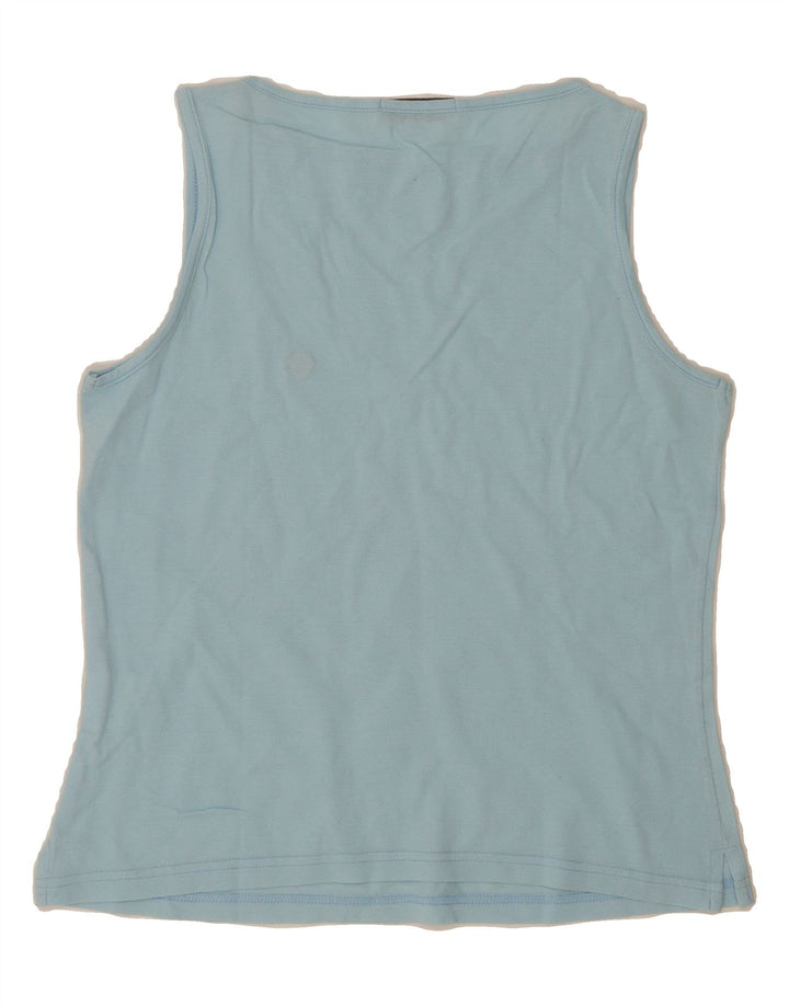 SERGIO TACCHINI Womens Vest Top UK 12 Medium Blue Vintage Sergio Tacchini and Second-Hand Sergio Tacchini from Messina Hembry 