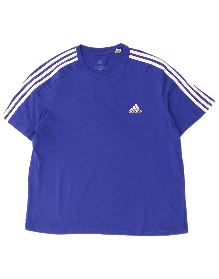 ADIDAS Mens T-Shirt Top Large Blue