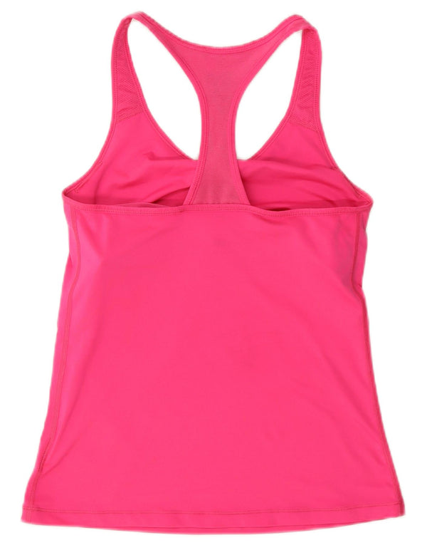 Nike Dame Dri Fit Grafisk Vest Top UK 12 Medium Pink Polyester Sports