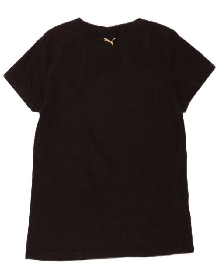 PUMA Womens Graphic T-Shirt Top UK 16 Large Black