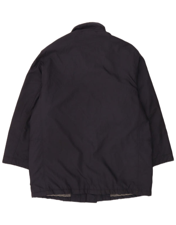 Bond Street Herre Windbreaker Coat IT 52 XL Navy Blue Polyester
