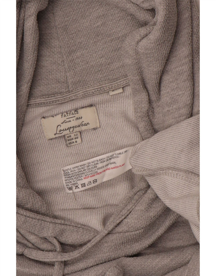 Fat Face Dame Hættetrøje UK 12 Medium Grey Polyester