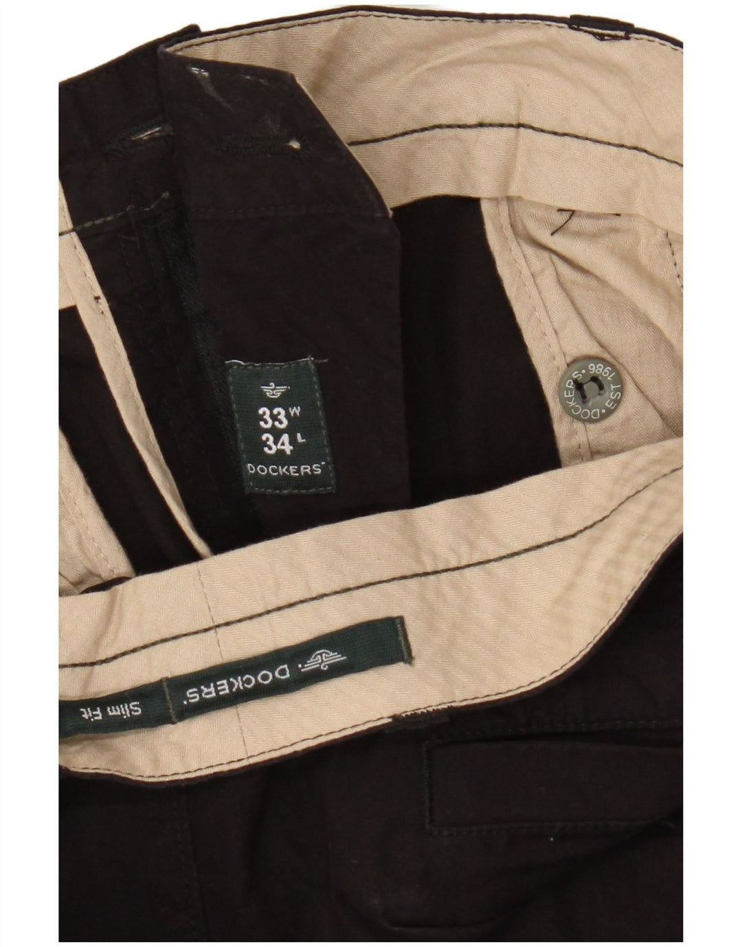 Dockers Herre Slim Fit Chino Bukser W33 L34 Sort