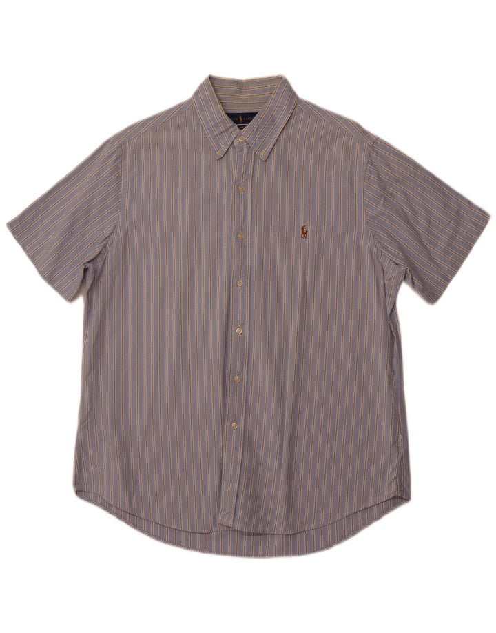 POLO RALPH LAUREN Kortærmet skjorte til mænd i klassisk pasform Stor blå stribet