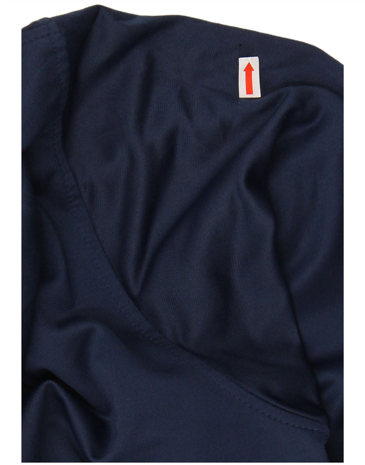 ASICS Mens Tracksuit Top Jacket XL Navy Blue Colourblock