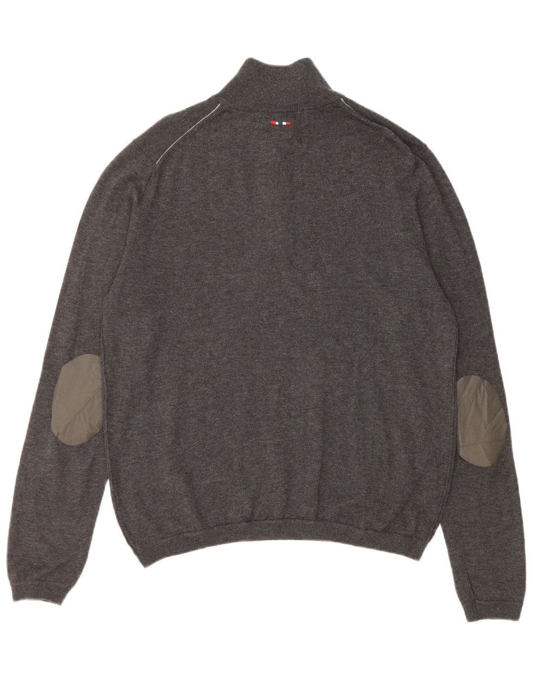 NAPAPIJRI Herre Geographic Zip Neck Jumper Sweater Medium Grå Merinould