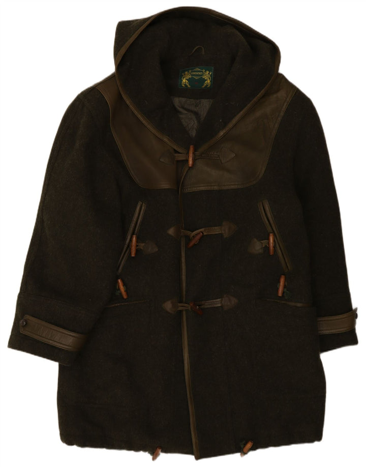 Lodenfrey Herre Hooded Duffel Coat EU 50 Large Green Wool