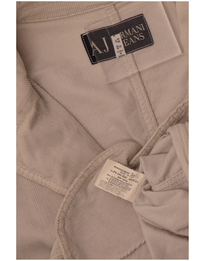 Armani Jeans Dame 3-knaps Corduroy Blazer Jacket UK 12 Medium Grey