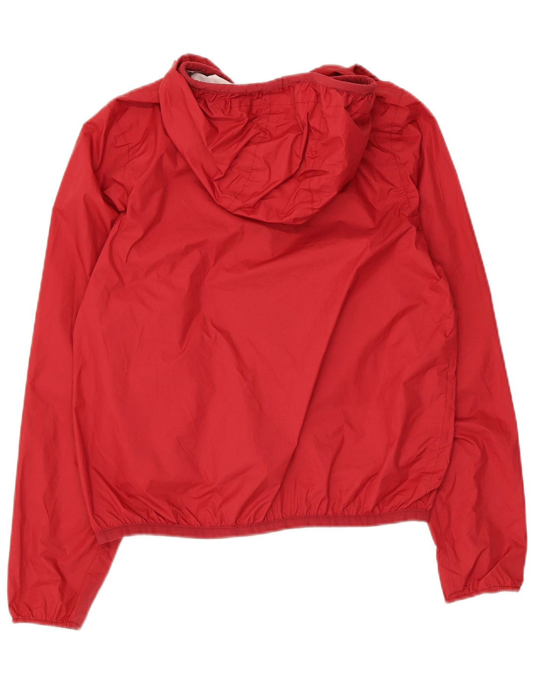 K-Way Regnjakke med hætte til mænd UK 10 Lille rød polyamid