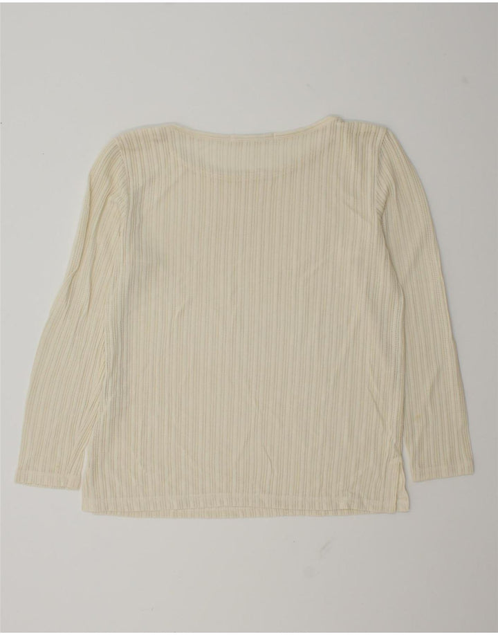 Penny Black Dame Top Langærmet UK 14 Medium Off White Viscose
