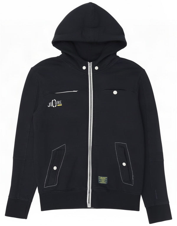 Jack & Jones Mens Zip Hoodie Sweater Small Navy Blue Cotton