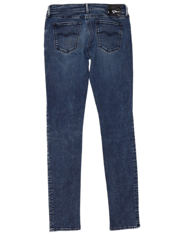 Replay Dame Skinny Jeans W31 L34 Marineblå Bomuld
