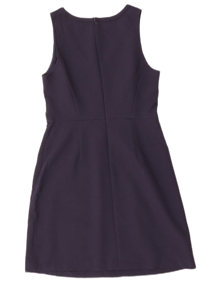 J. CREW Dame Ærmeløs A-line Kjole US 6 Medium Navy Blue Polyester