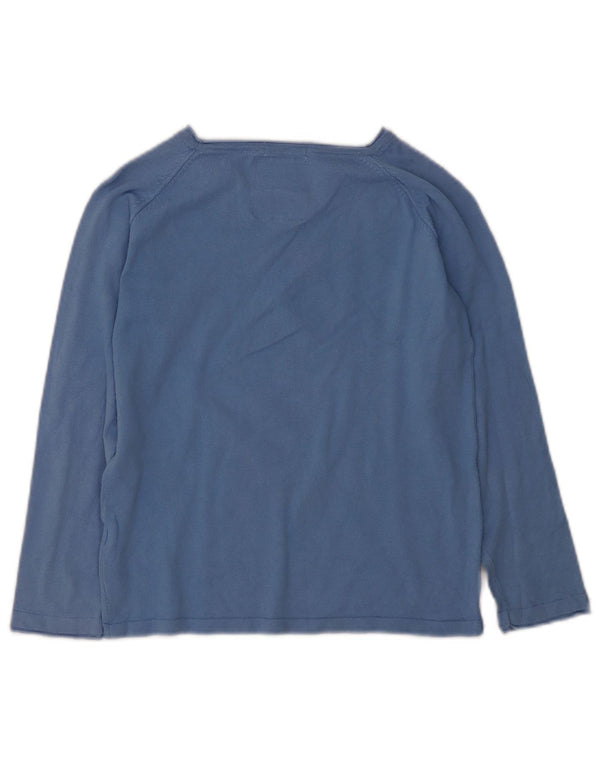 Zara Girl Top Langærmet 7-8 År Blå Bomuld